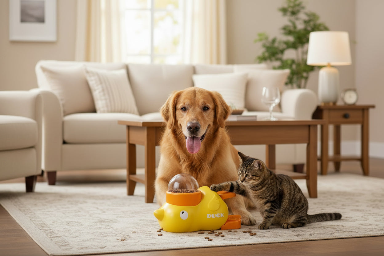 The "Quack-a-Treat" Puzzle Feeder